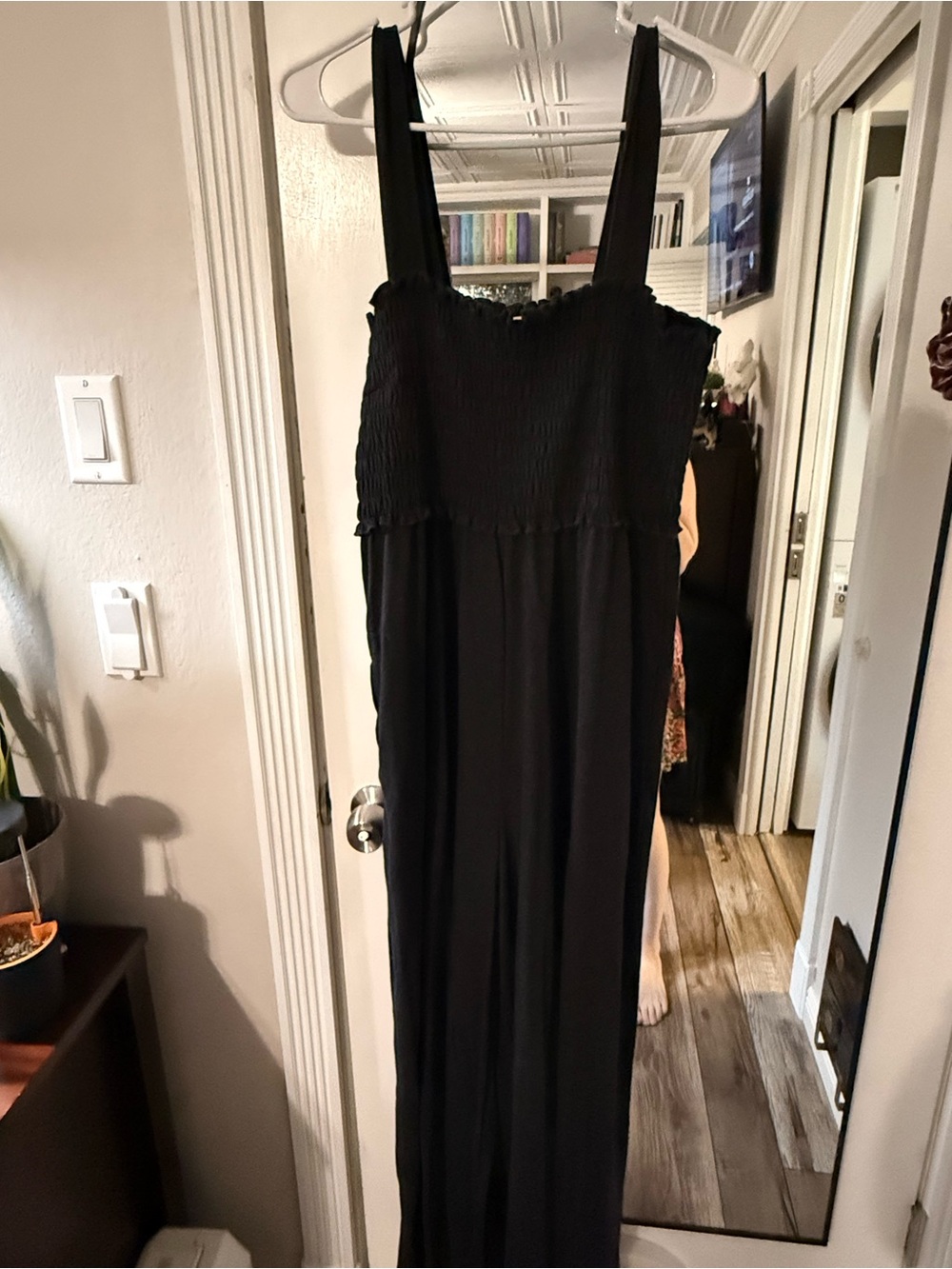 Natural Life Charcoal Smocked Jumpsuit